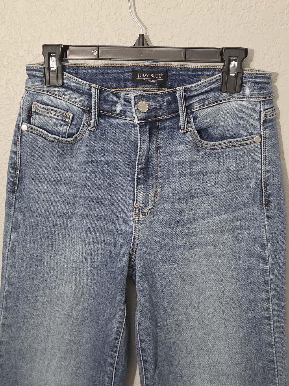 Judy Blue Retro Wide Leg Jeans High Rise Medium Wash Stretch Denim Womens 9/29 - Picture 2 of 10